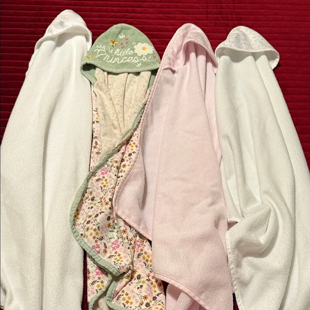 Hooded Baby Bath Towels Set of 4
